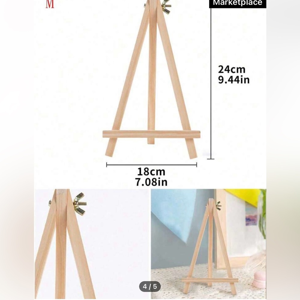 10pc Tabletop Easel Painting Stand
